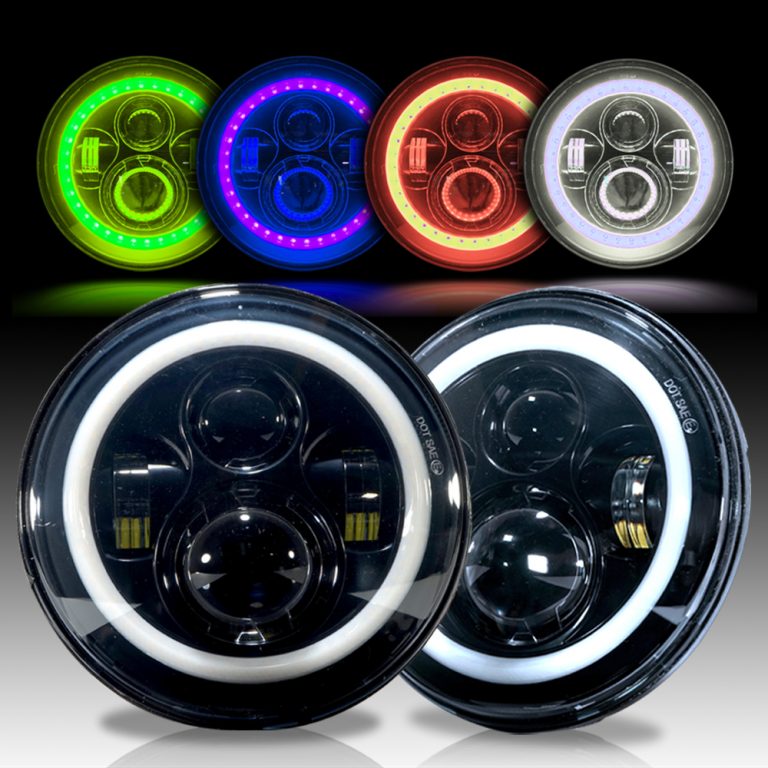 Inch Halo Rgb Color Projector Led Headlights Set Carhidkits