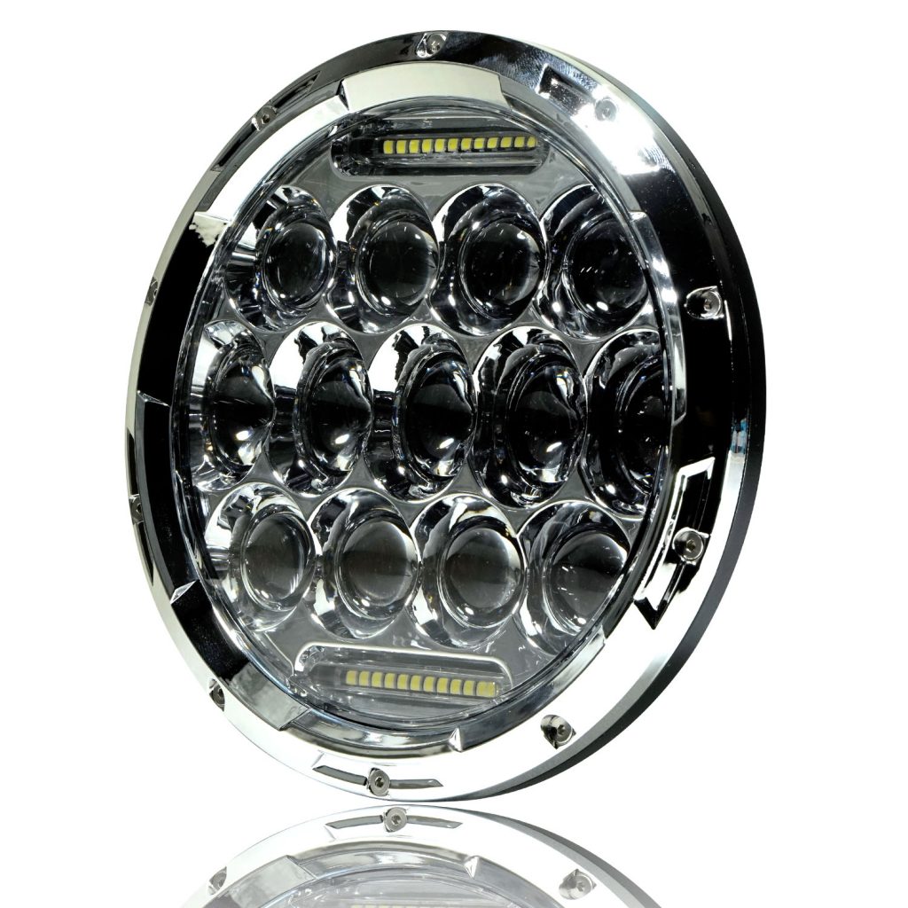 7 Inch Array Chrome LED Headlights Set CarHIDkits